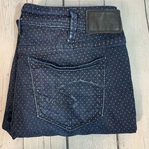 Silver Jeans Co. Suki Super Skinny Jeans w/Little White Polka Dots - W/30 L29